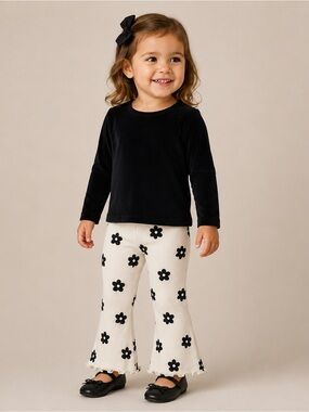 H&M Top & Old Navy flare pants
